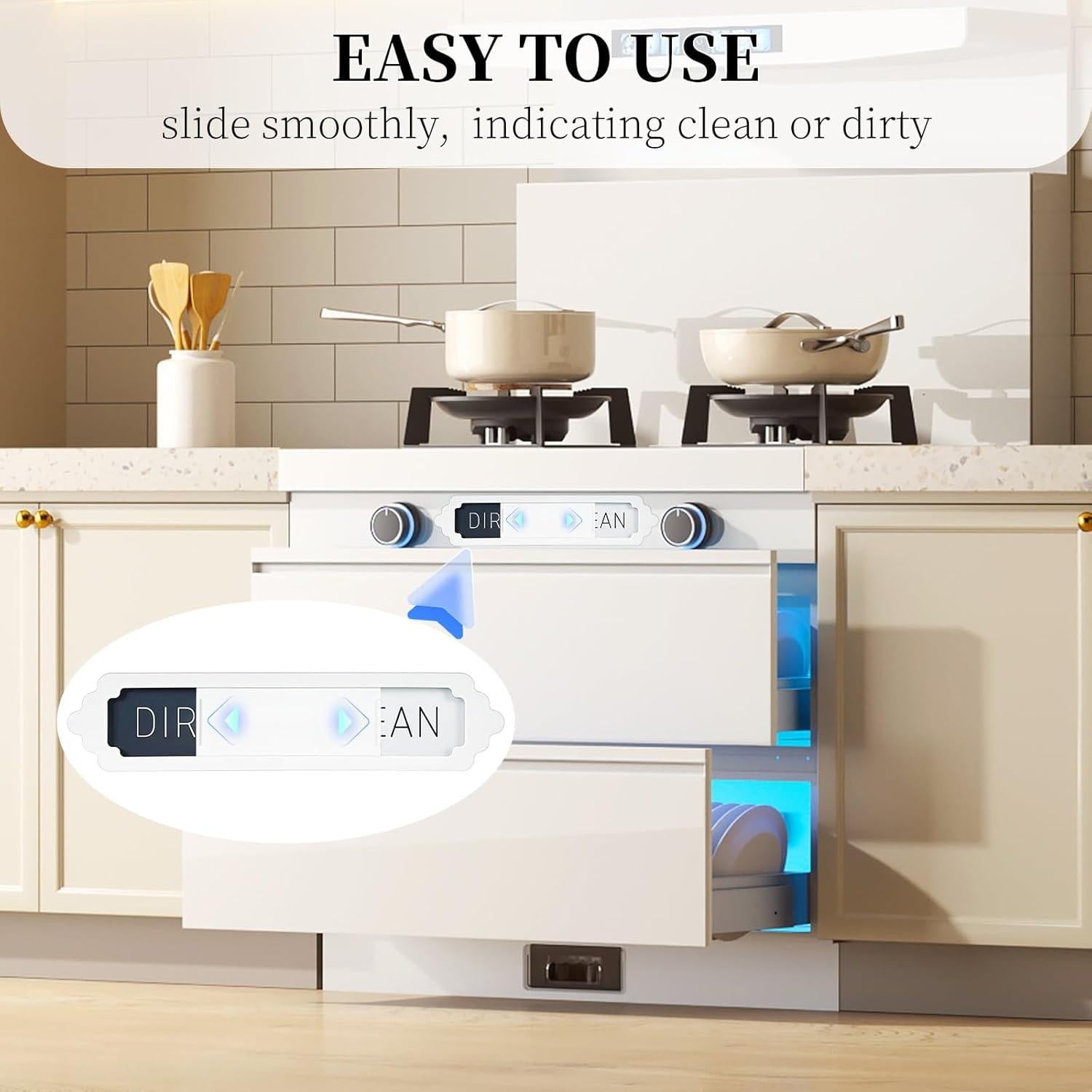 Imán de Lavavajillas Limpio Sucio Aifiuroo Blanco 17.78x3.81cm