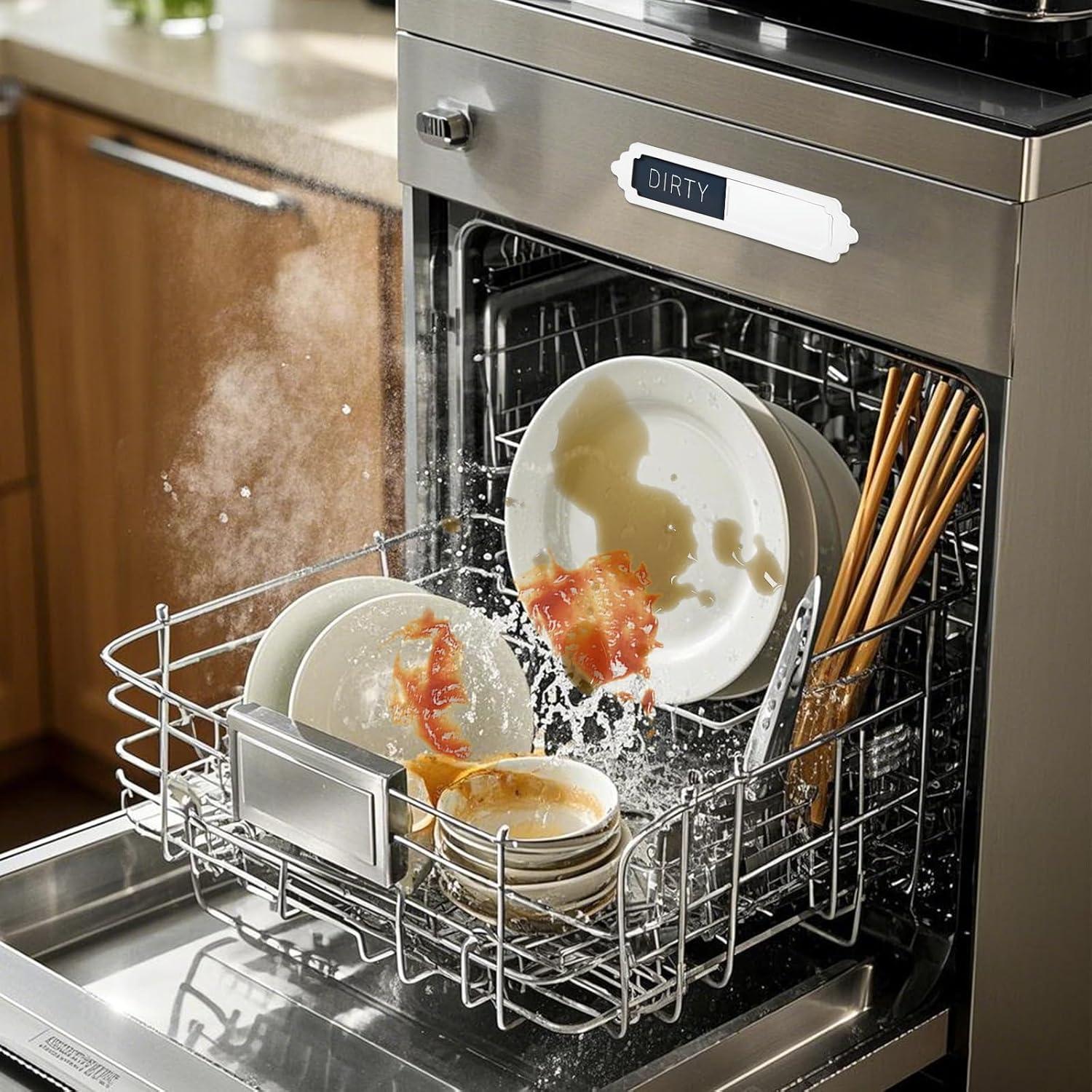 Imán de Lavavajillas Limpio Sucio Aifiuroo Blanco 17.78x3.81cm