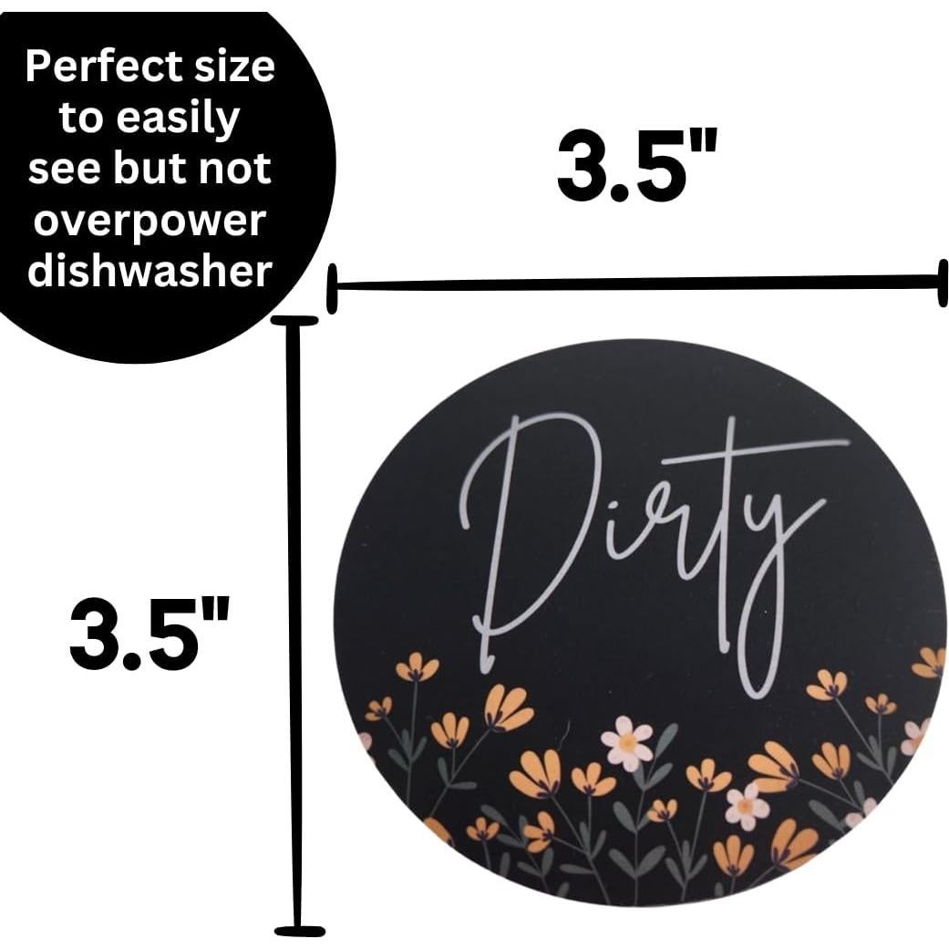 Imán para Lavavajillas Limpio Sucio Floral 8.89 cm - Pretty Inappropriate