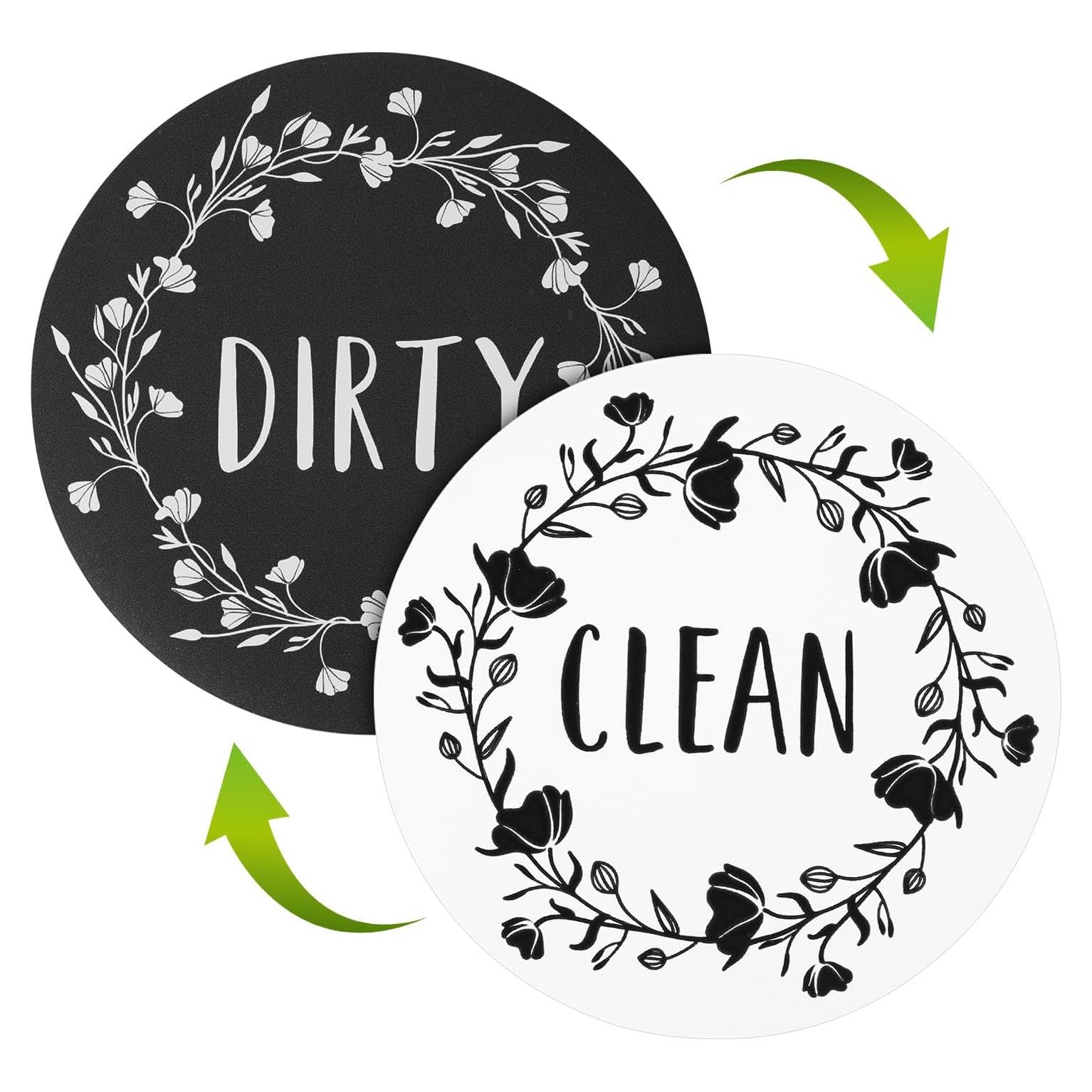 Imán de Lavavajillas Limpio Sucio BOXOB 9 cm - 2 Piezas