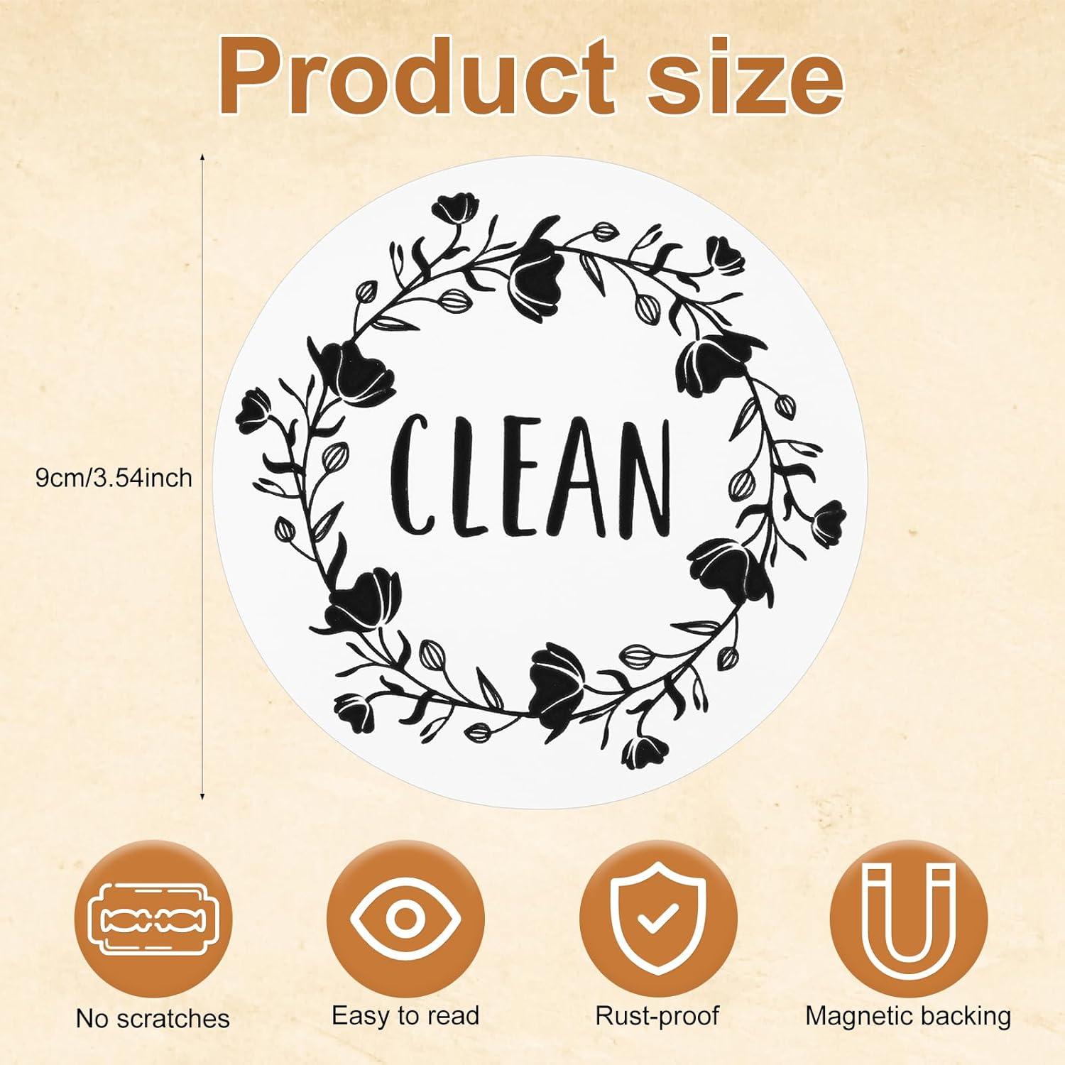 Imán de Lavavajillas Limpio Sucio BOXOB 9 cm - 2 Piezas