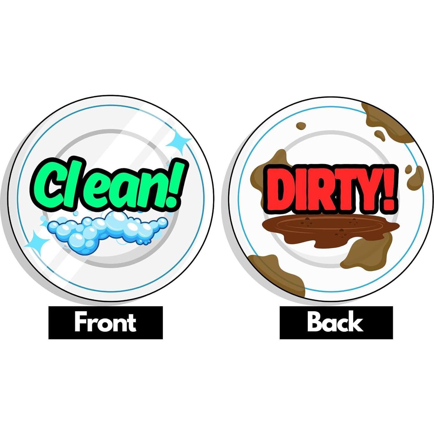 Imán de Lavavajillas Limpio Sucio DealChase Doble Cara 8.9cm