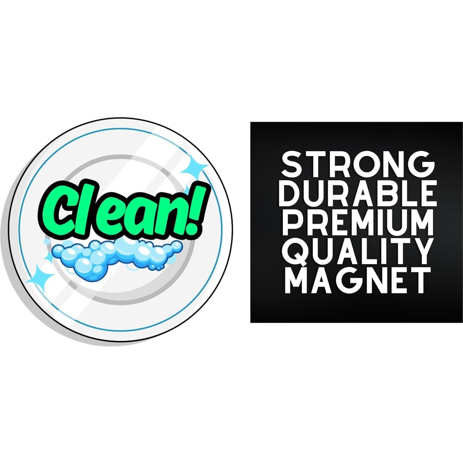 Imán de Lavavajillas Limpio Sucio DealChase Doble Cara 8.9cm