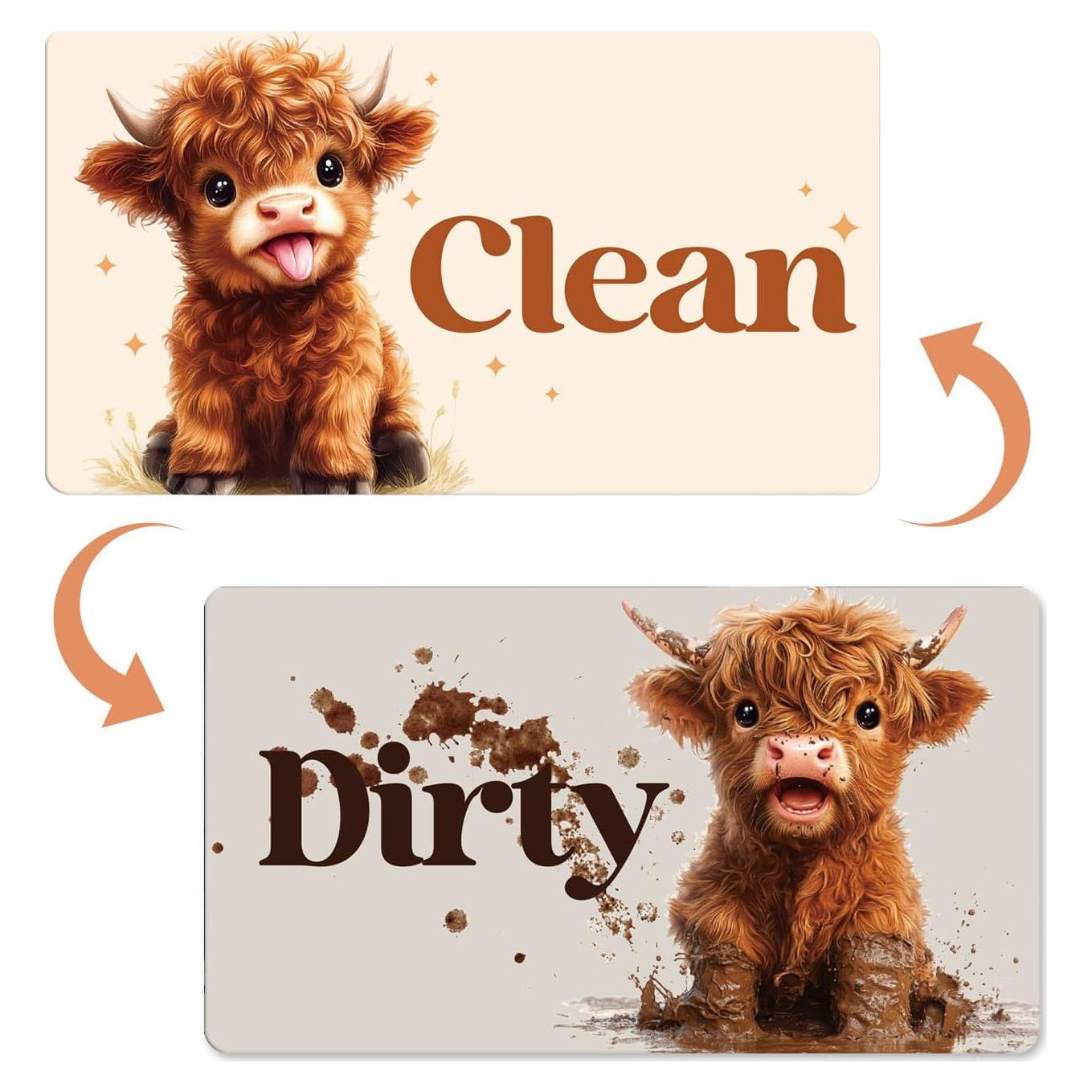 Imán de Lavavajillas Limpio Sucio Cosmisun Vaca 10x5.6cm