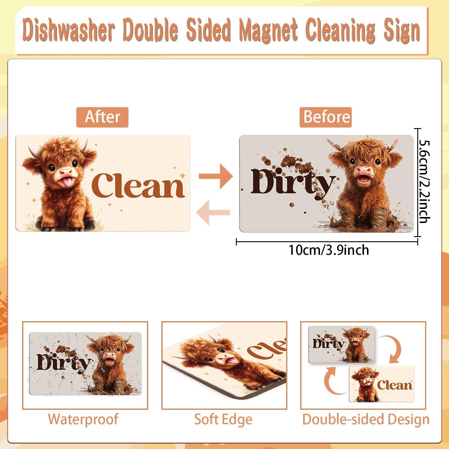 Imán de Lavavajillas Limpio Sucio Cosmisun Vaca 10x5.6cm