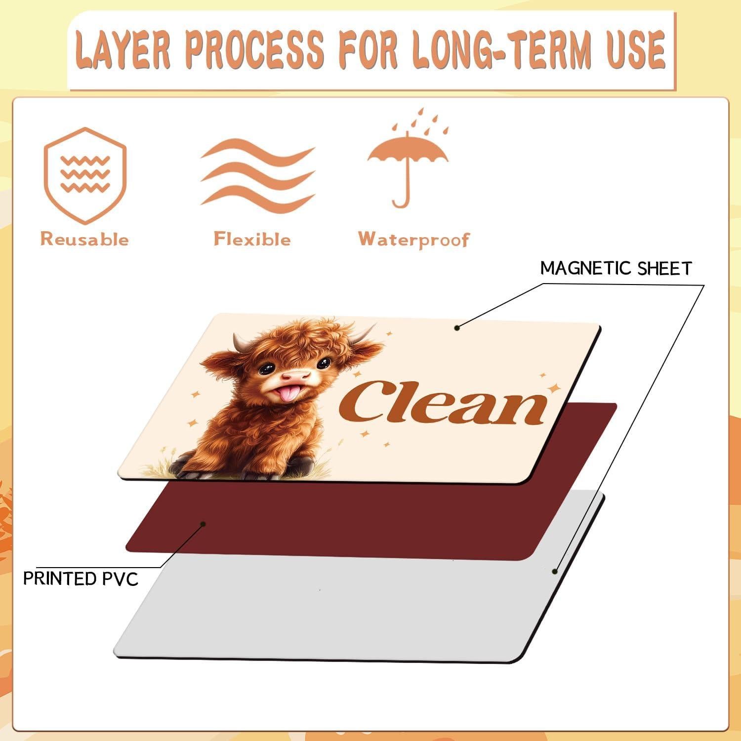 Imán de Lavavajillas Limpio Sucio Cosmisun Vaca 10x5.6cm