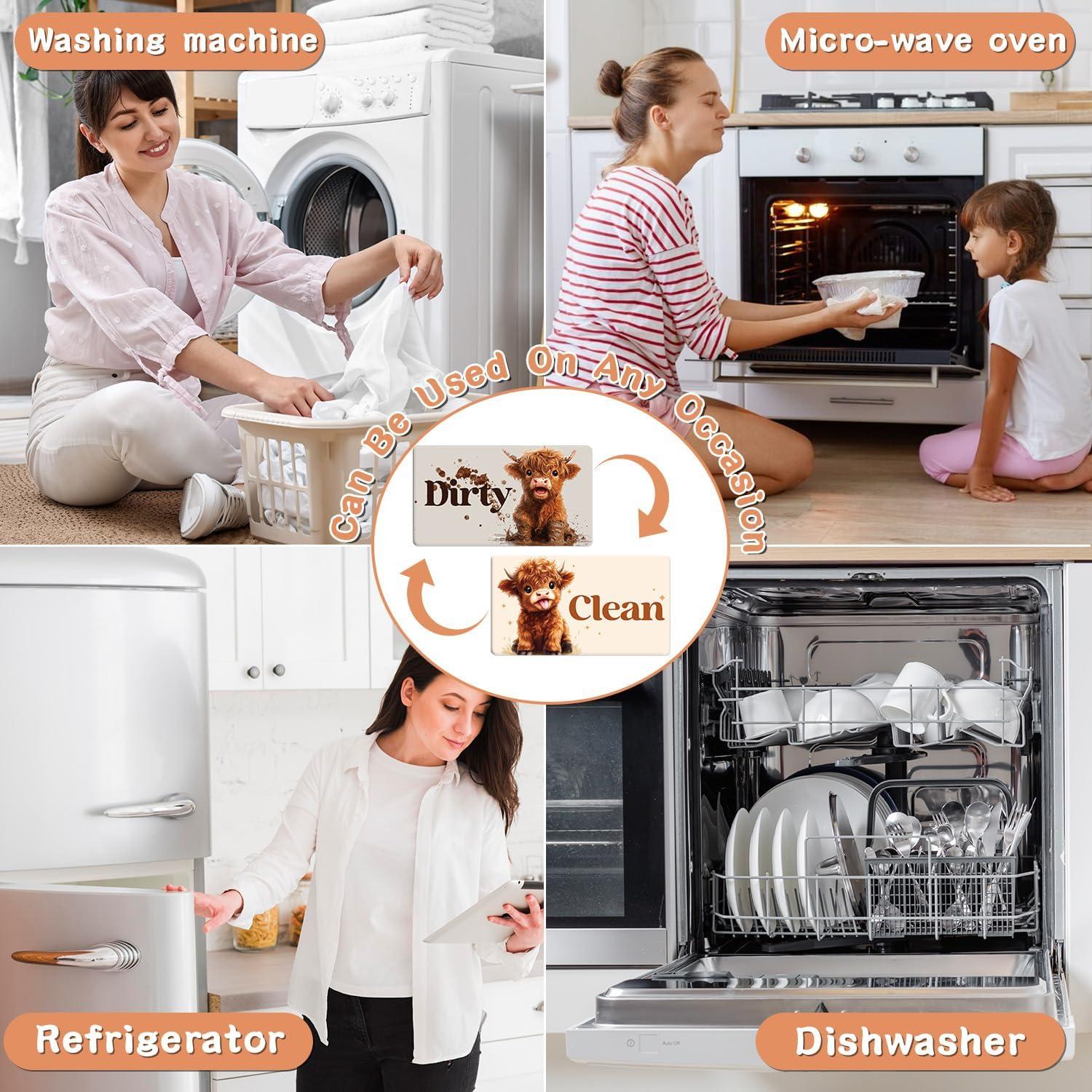 Imán de Lavavajillas Limpio Sucio Cosmisun Vaca 10x5.6cm