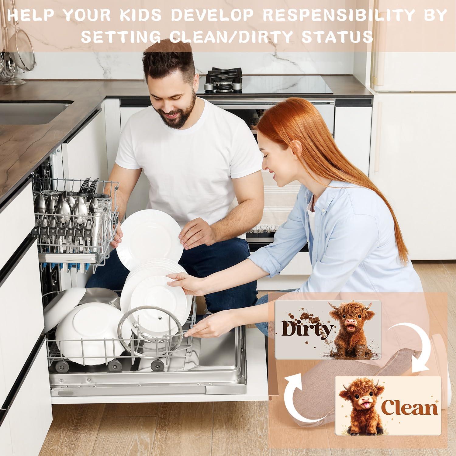 Imán de Lavavajillas Limpio Sucio Cosmisun Vaca 10x5.6cm