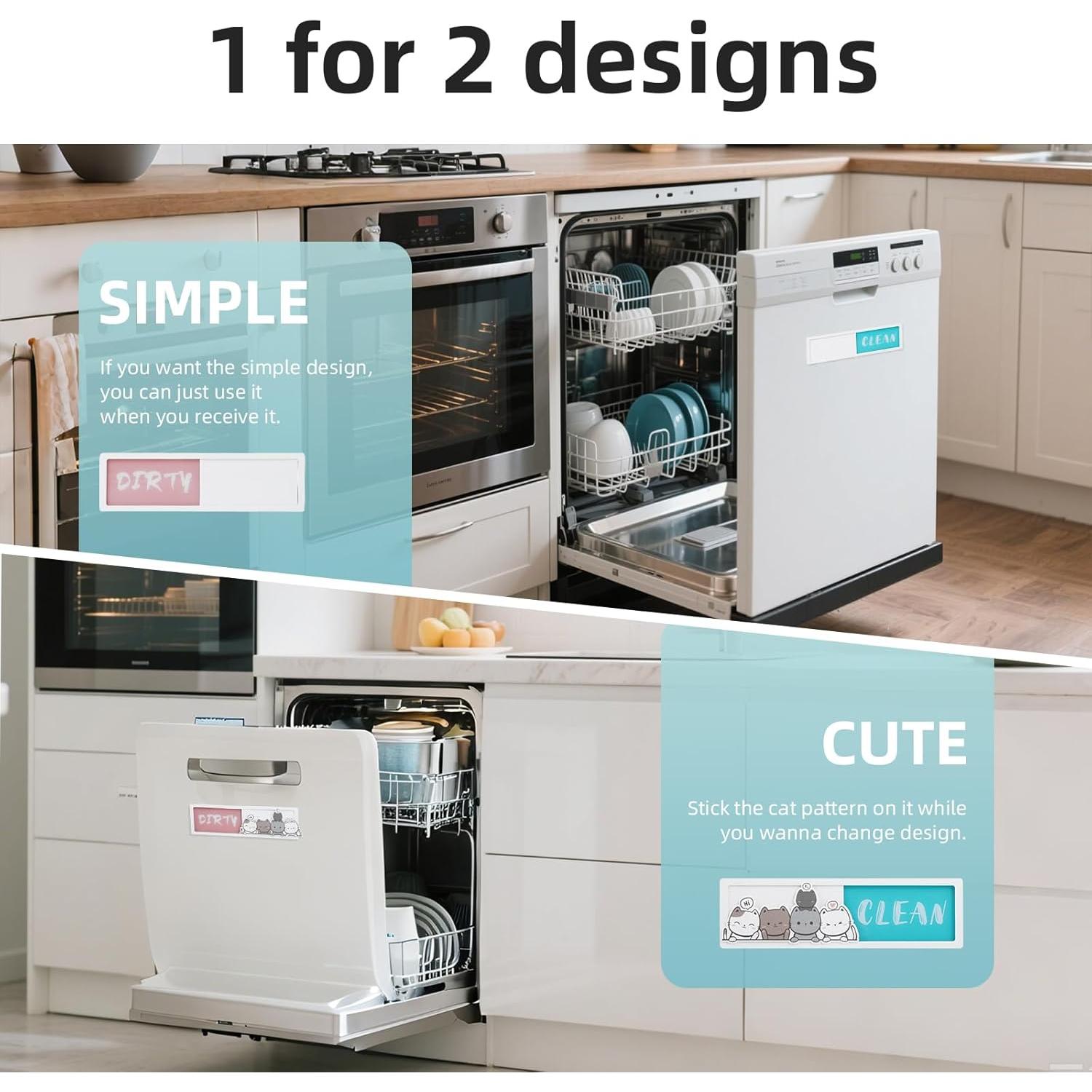 Imán de Lavavajillas Acrílico DetFinns Limpio Sucio 20x10cm