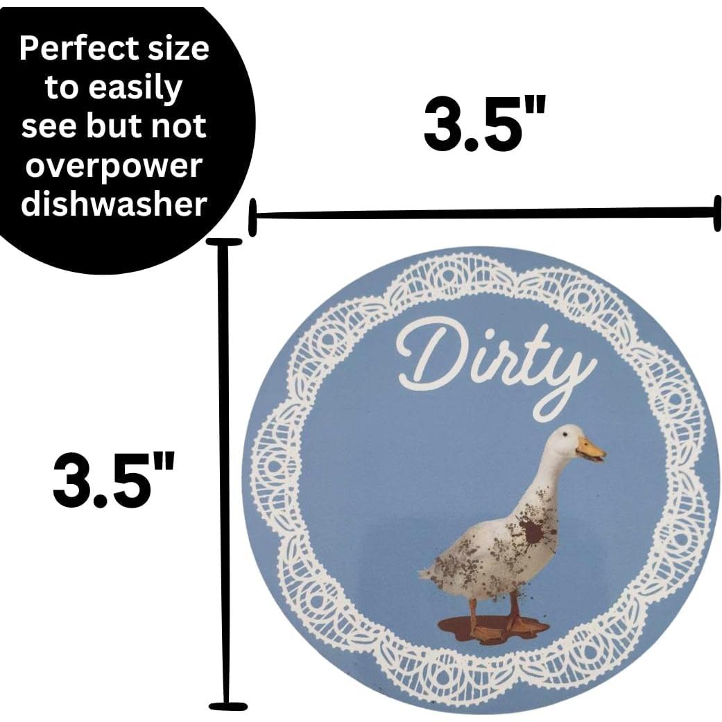 Imán de Lavavajillas Limpio Sucio Ganso Abuela 8.89cm