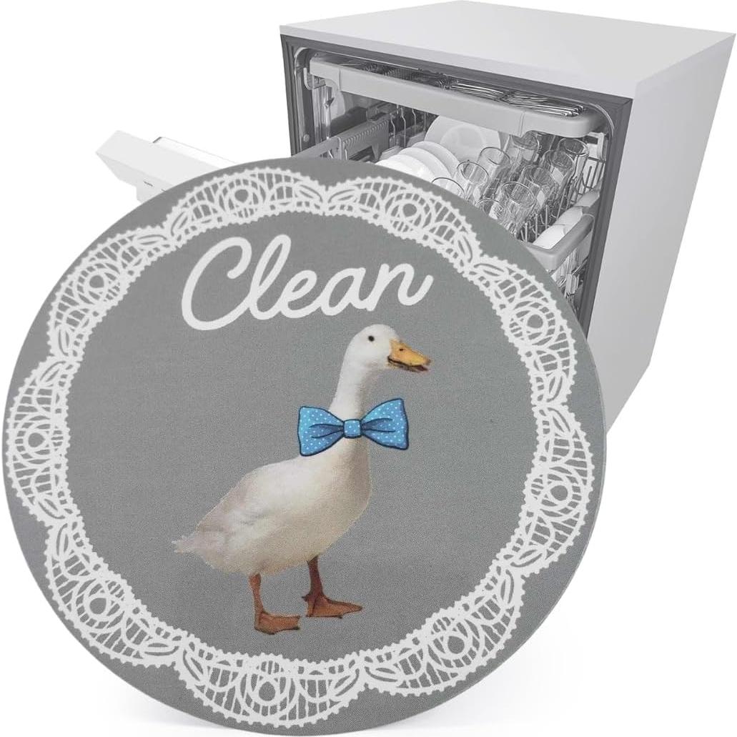 Imán de Lavavajillas Limpio Sucio Ganso Abuela 8.89cm