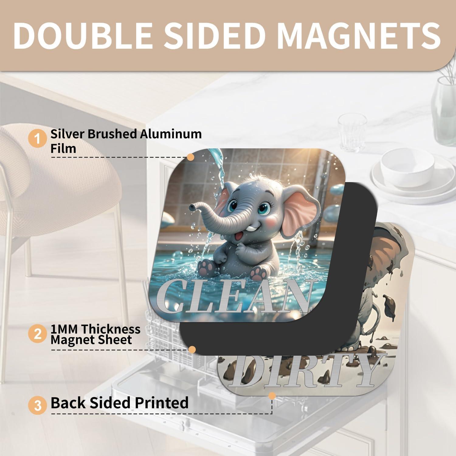 Imán Limpio/Sucio para Lavavajillas Genérico 8.89x6.35cm Gris