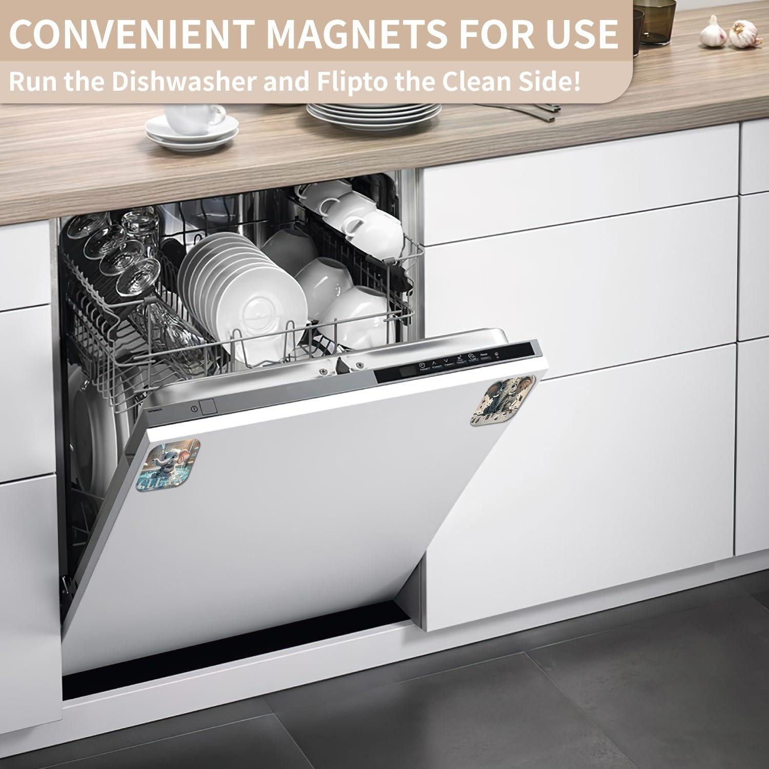 Imán Limpio/Sucio para Lavavajillas Genérico 8.89x6.35cm Gris