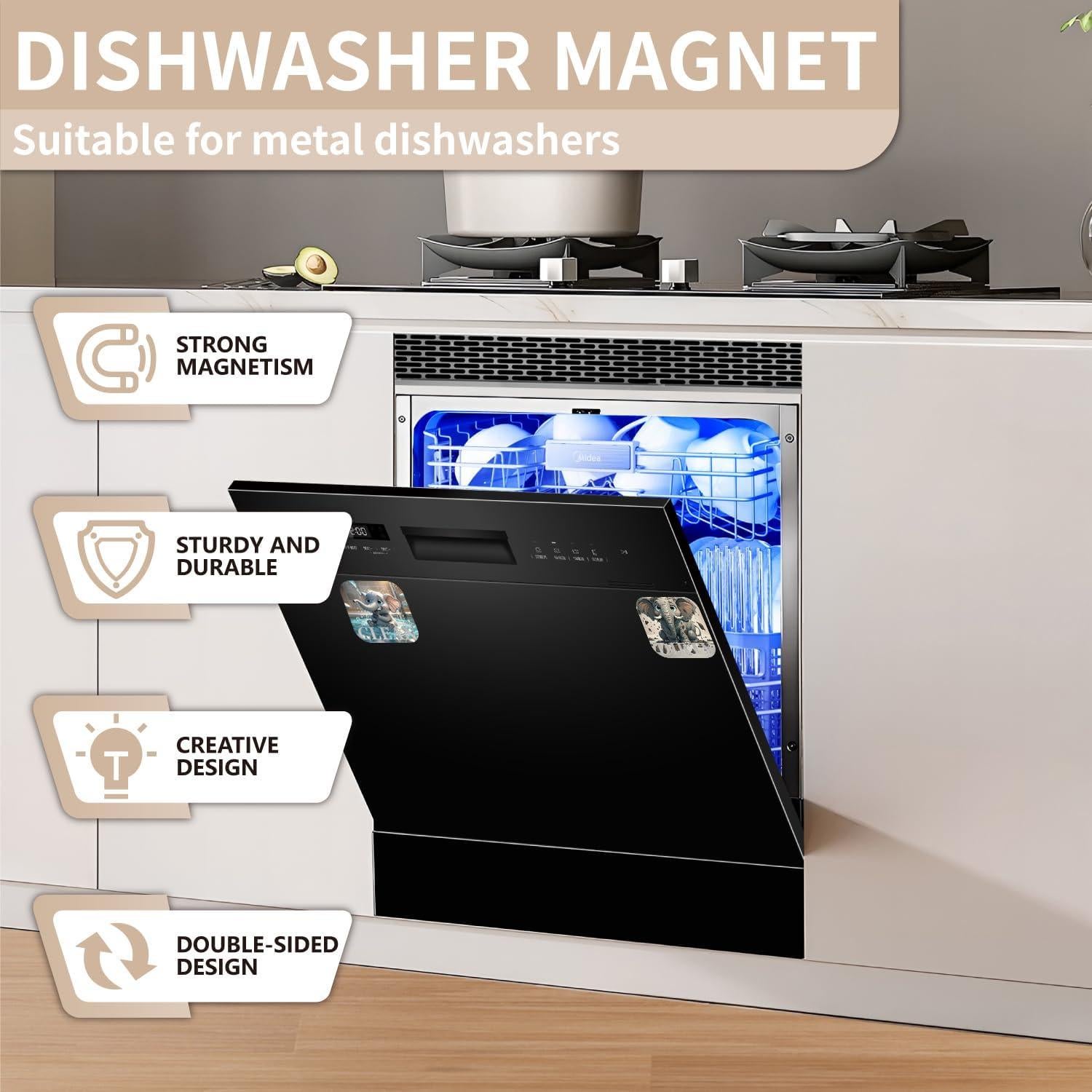 Imán Limpio/Sucio para Lavavajillas Genérico 8.89x6.35cm Gris