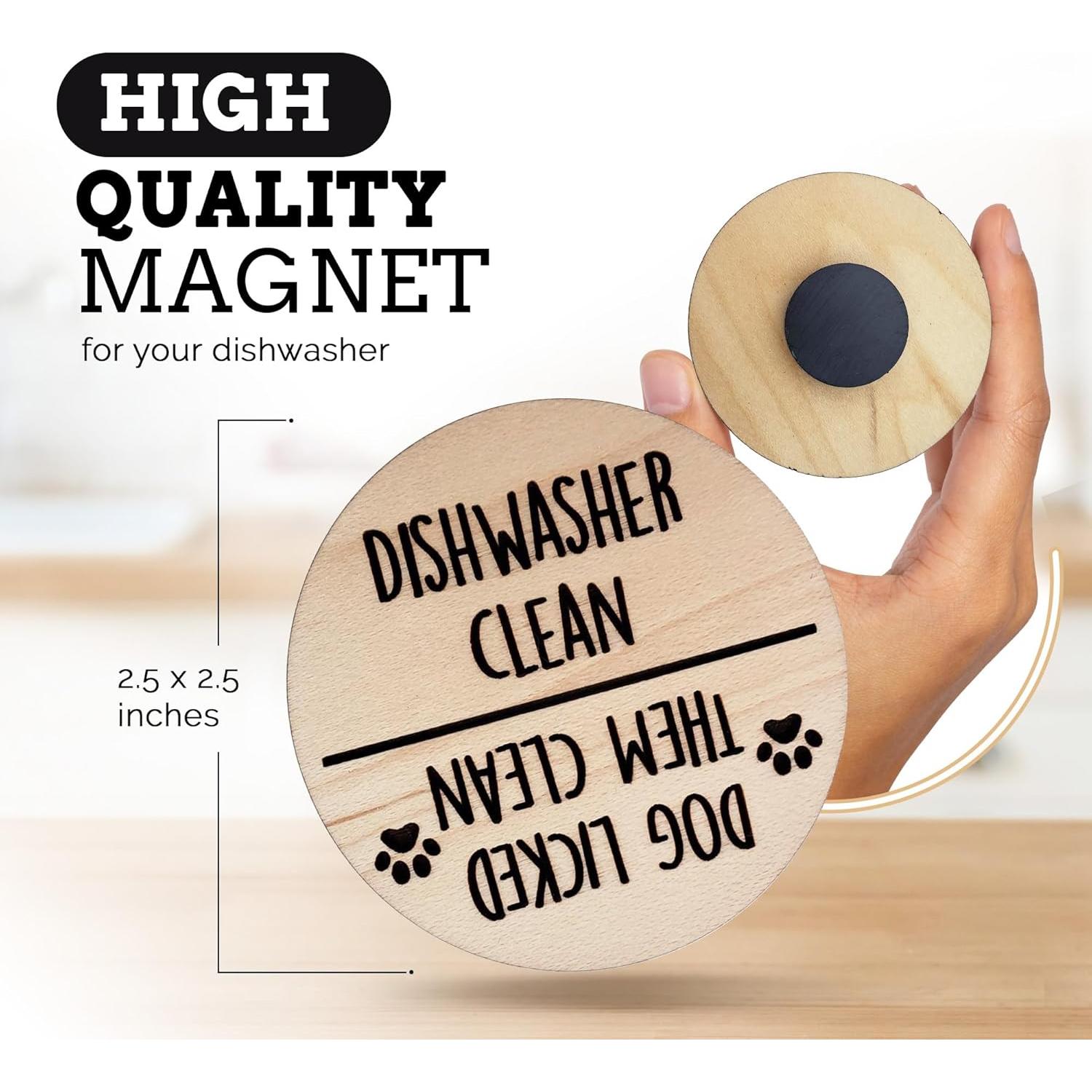 Imán de Madera Limpio Sucio para Lavavajillas Bastante Inapropiado