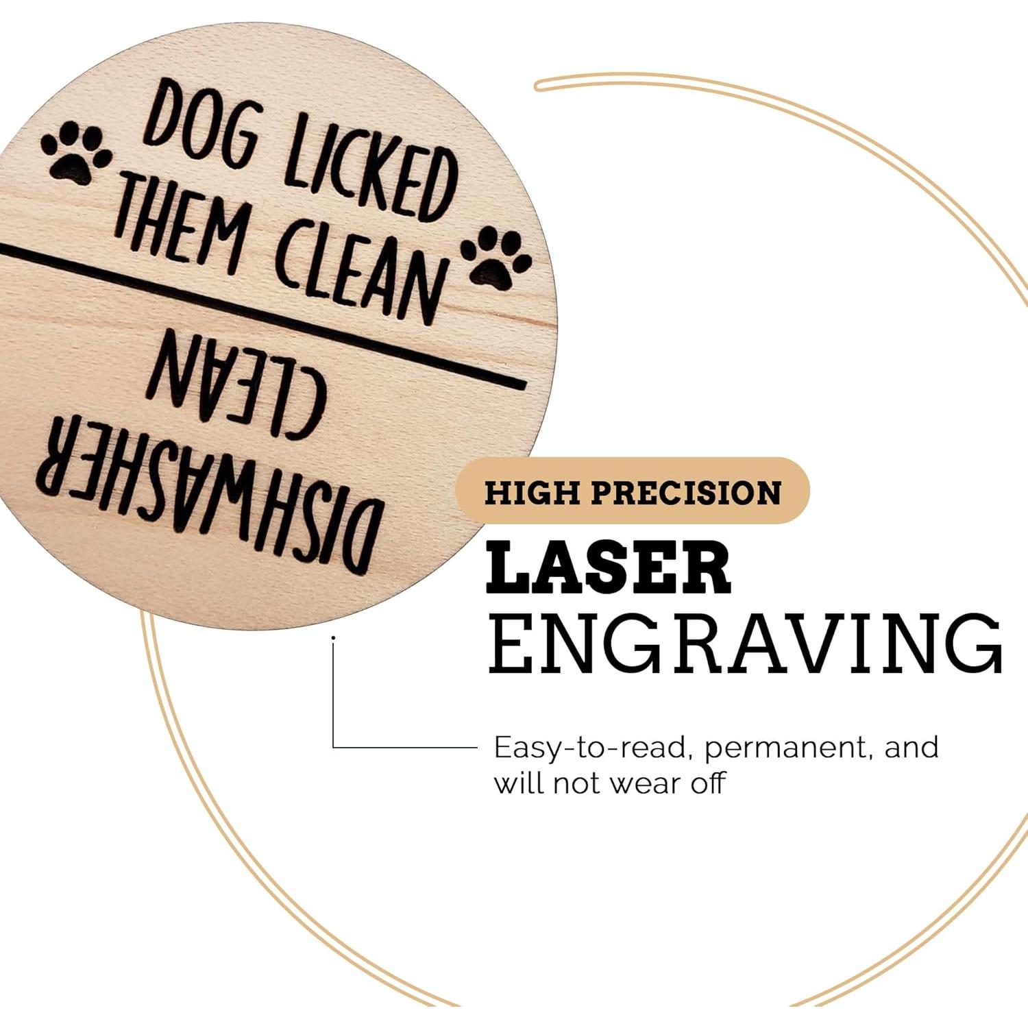 Imán de Madera Limpio Sucio para Lavavajillas Bastante Inapropiado