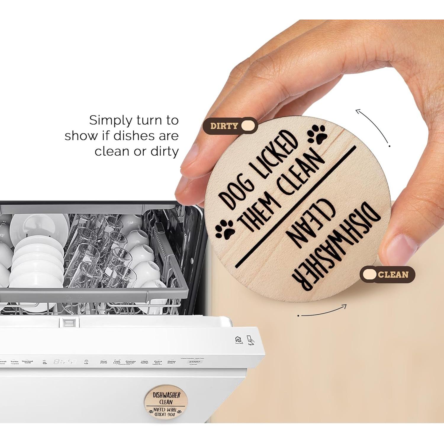 Imán de Madera Limpio Sucio para Lavavajillas Bastante Inapropiado