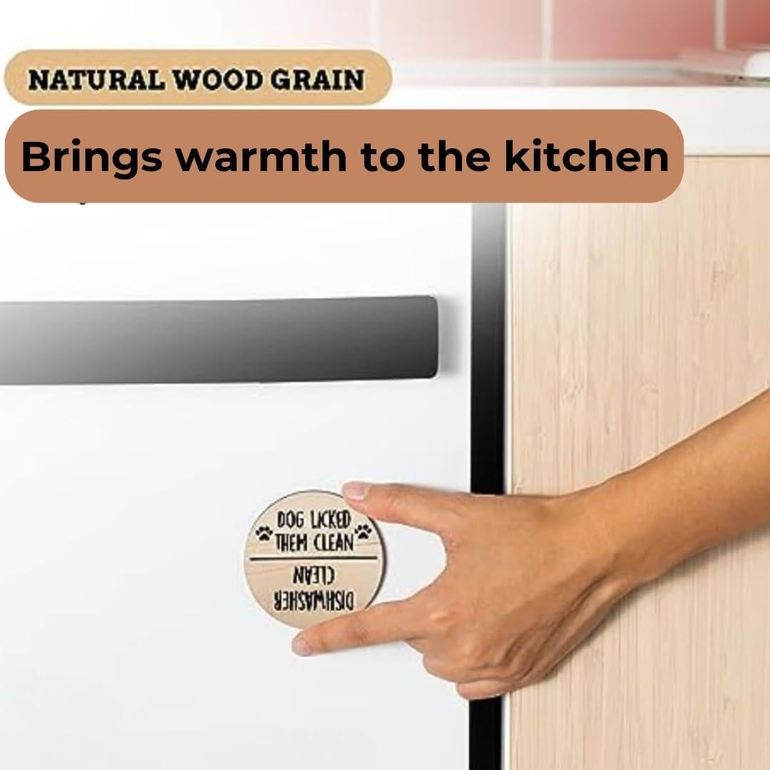 Imán de Madera Limpio Sucio para Lavavajillas Bastante Inapropiado