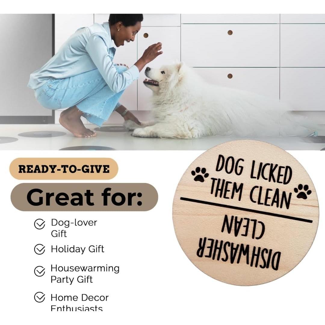 Imán de Madera Limpio Sucio para Lavavajillas Bastante Inapropiado