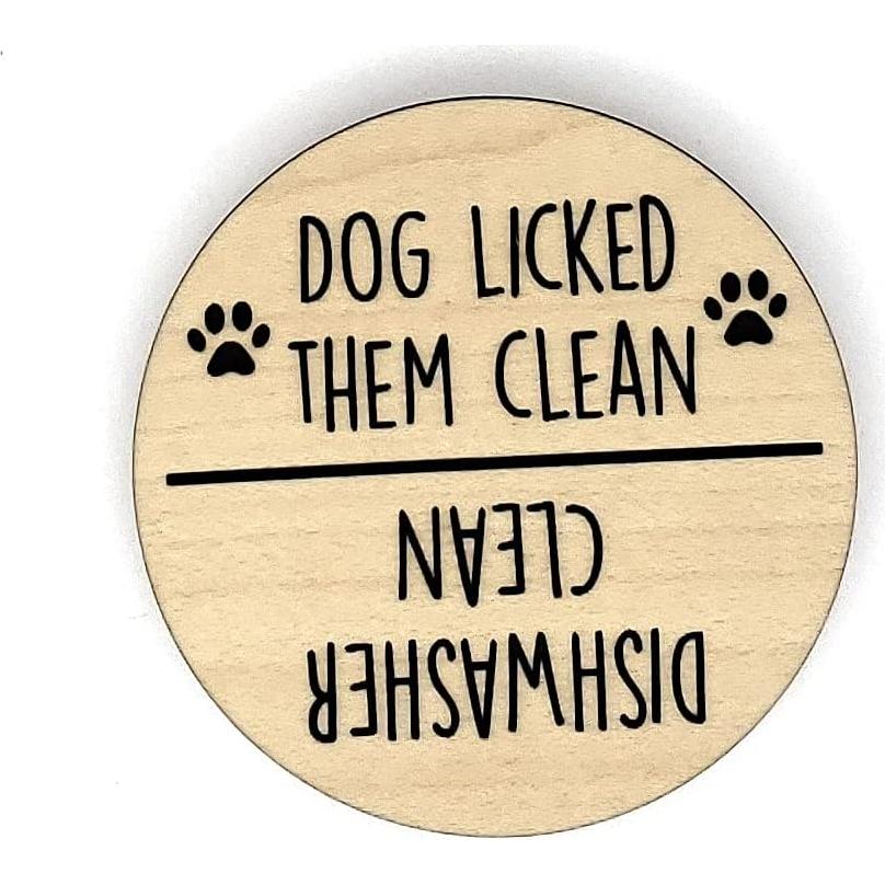 Imán de Madera Limpio Sucio para Lavavajillas Bastante Inapropiado