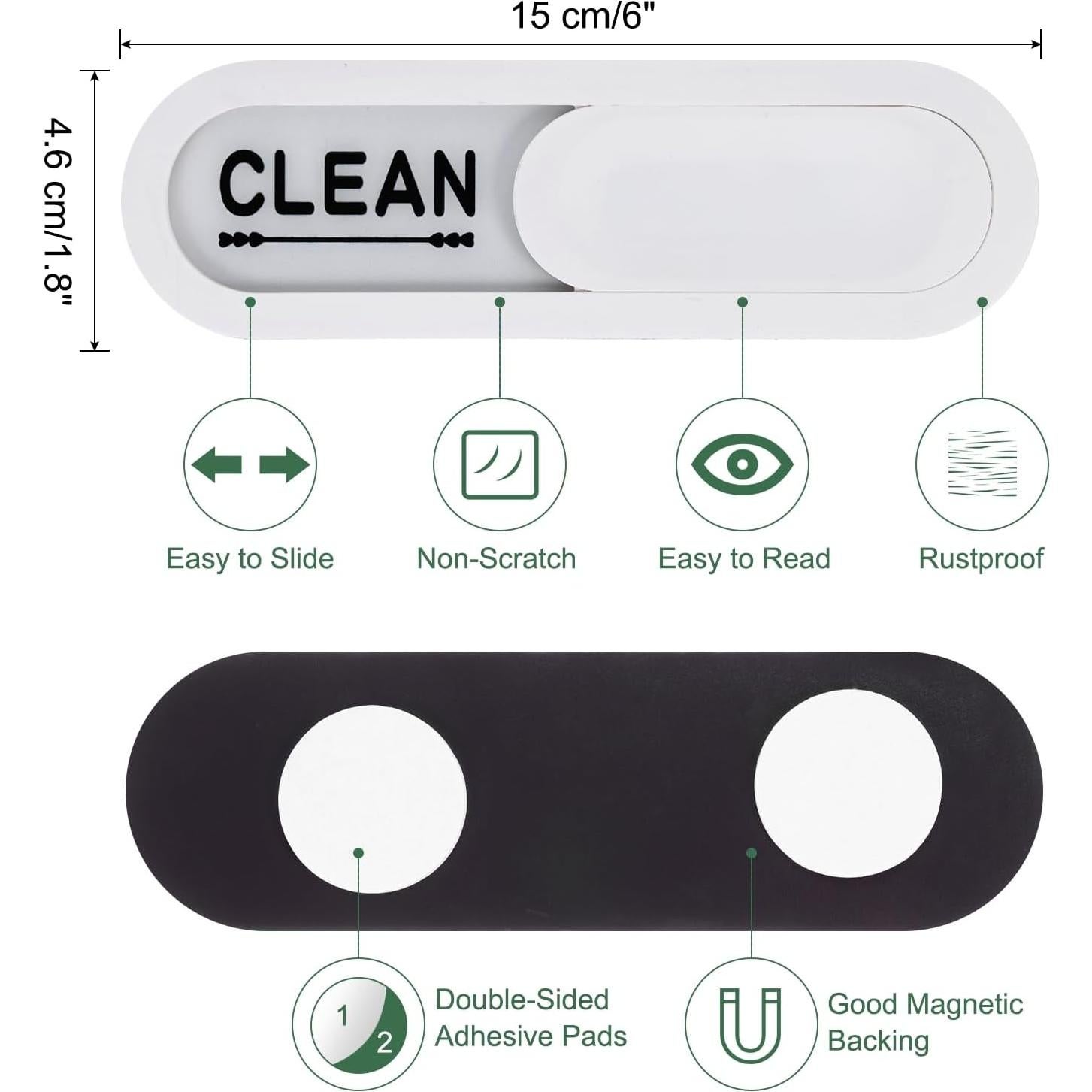 Señal Magnética Lavavajillas Limpio Sucio uxcell Ovalada 15cm