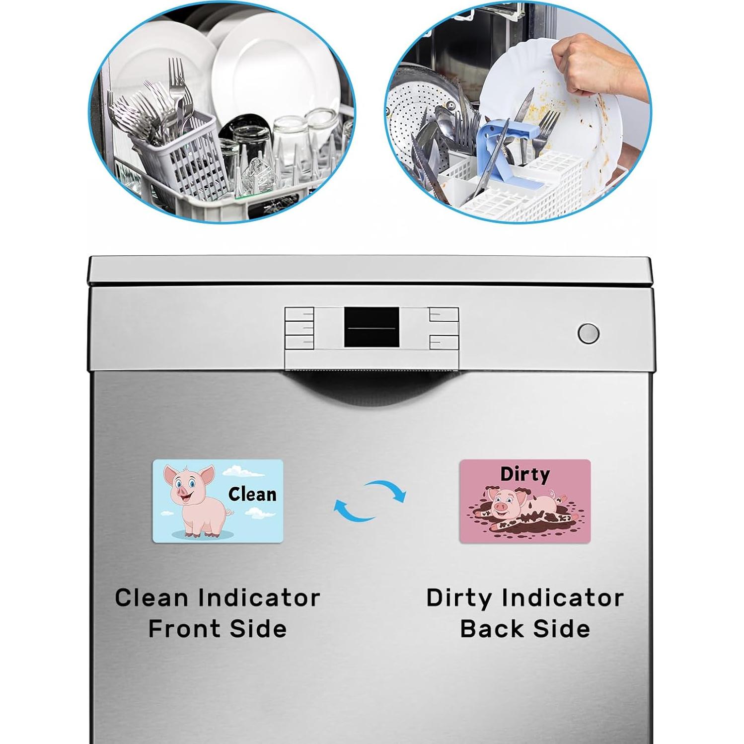 Imán de Lavavajillas Limpio Sucio PWHINGN Cerdo 9.7x5.6cm