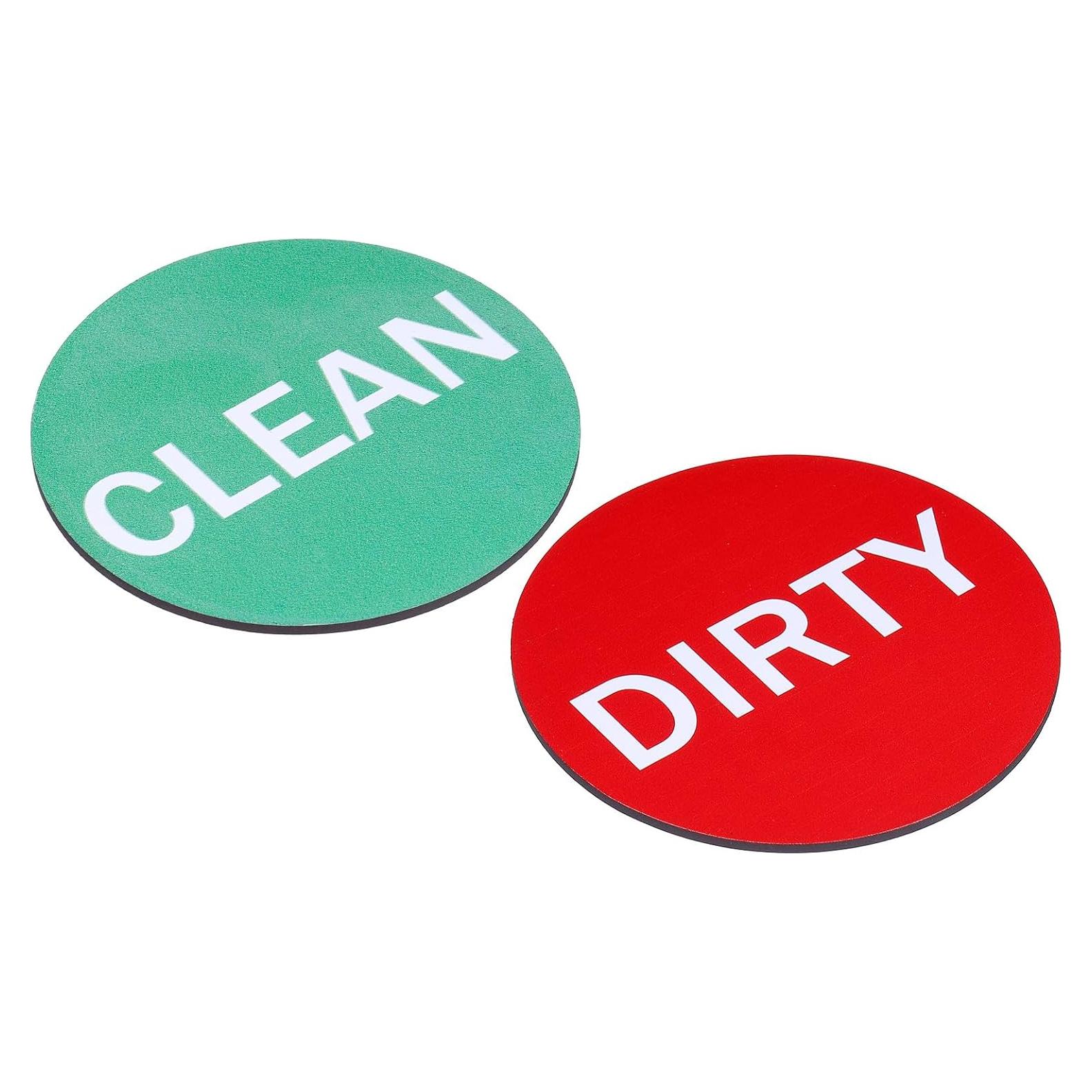 Imán Doble Cara Limpio Sucio MECCANIXITY 9 cm Redondo