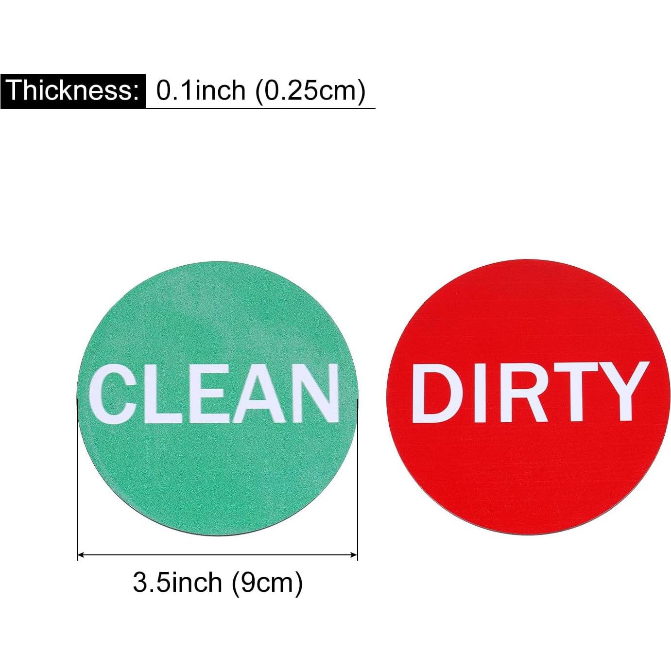 Imán Doble Cara Limpio Sucio MECCANIXITY 9 cm Redondo