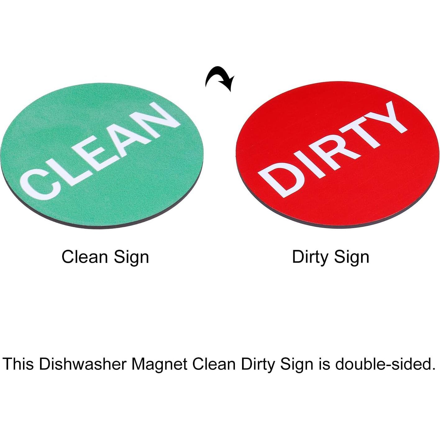 Imán Doble Cara Limpio Sucio MECCANIXITY 9 cm Redondo