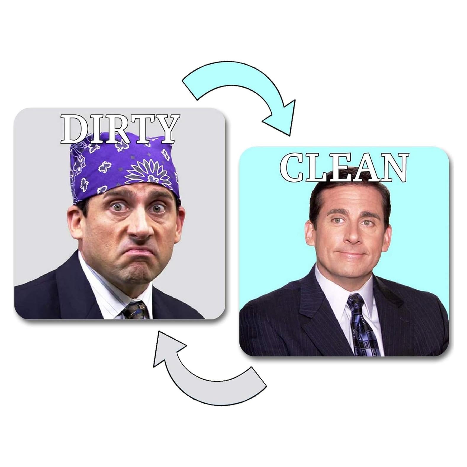 Imán DUNGGLE Lavavajillas Limpio Sucio 8.89 cm Cuadrado