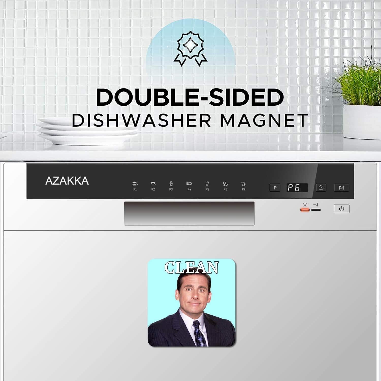 Imán DUNGGLE Lavavajillas Limpio Sucio 8.89 cm Cuadrado