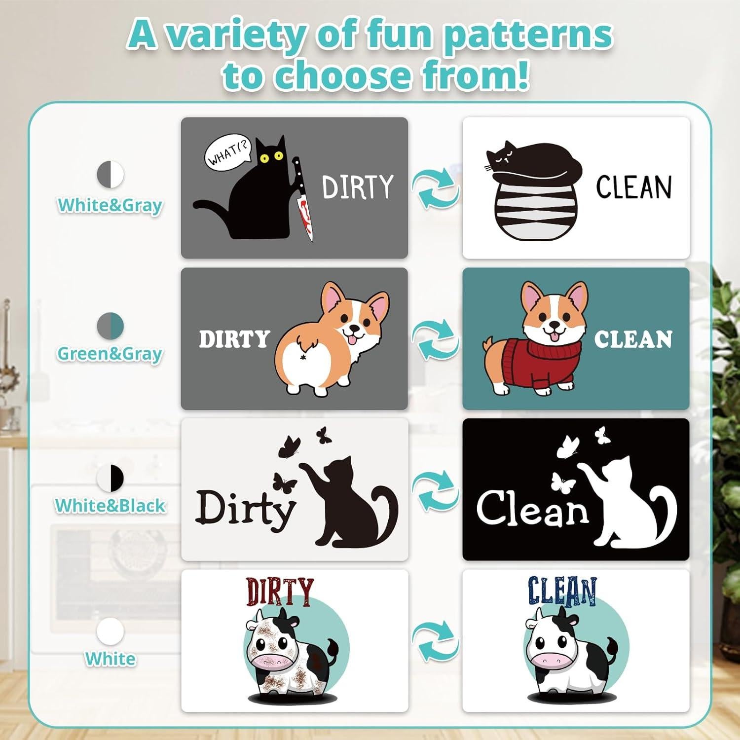 Imán Limpio Sucio Myakako para Lavavajillas Doble Cara Verde