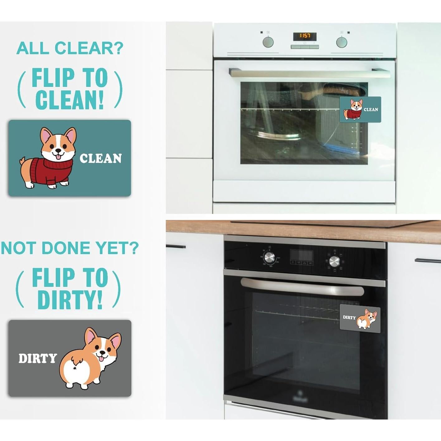 Imán Limpio Sucio Myakako para Lavavajillas Doble Cara Verde