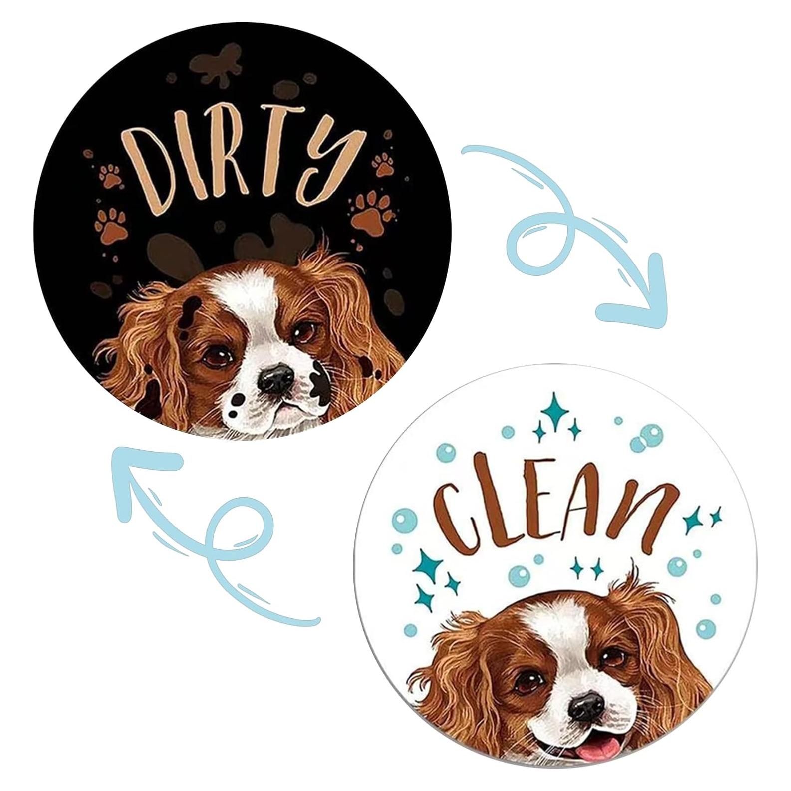 Imán Limpio Sucio para Lavavajillas IVICOO - Patrón Cachorro 9x9cm