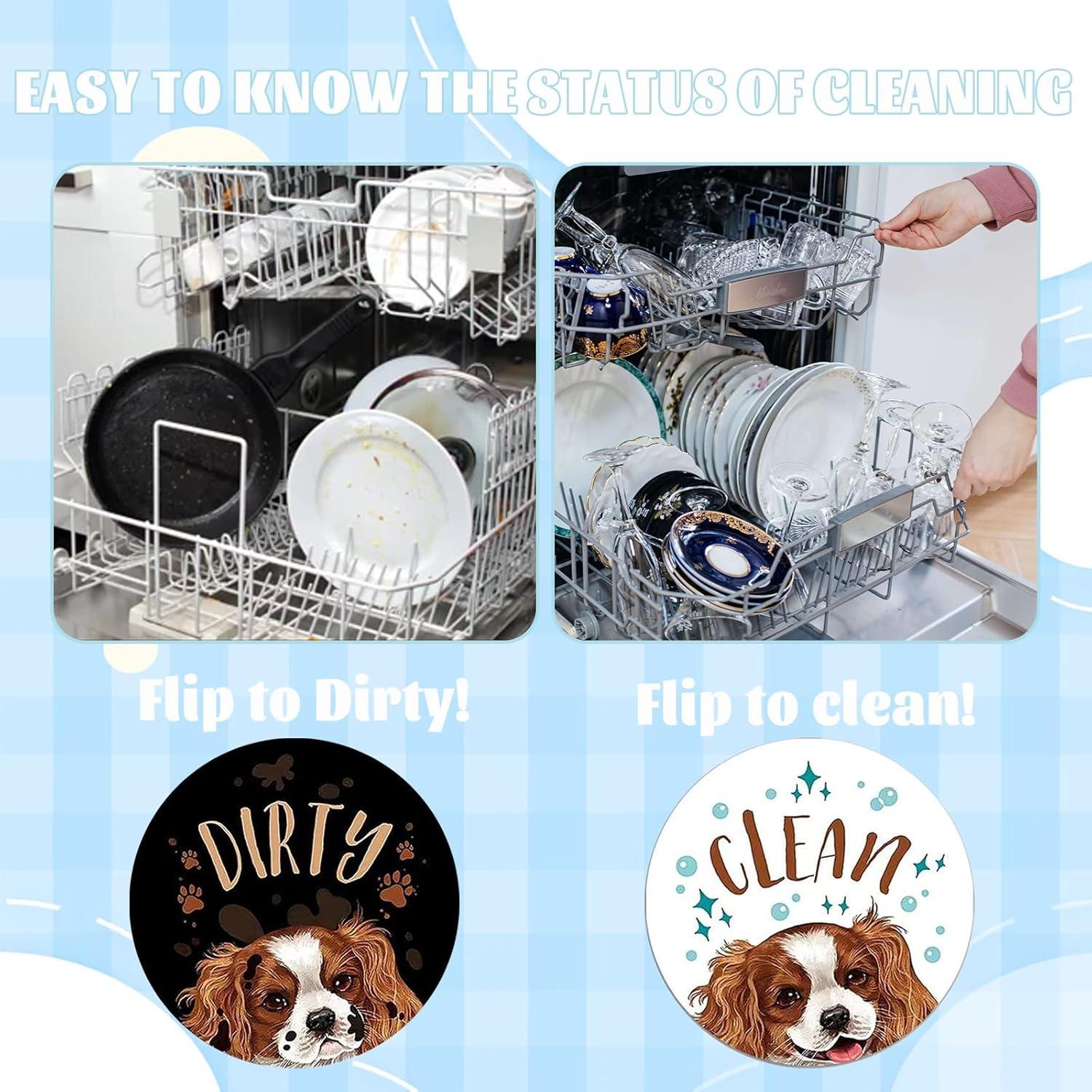 Imán Limpio Sucio para Lavavajillas IVICOO - Patrón Cachorro 9x9cm