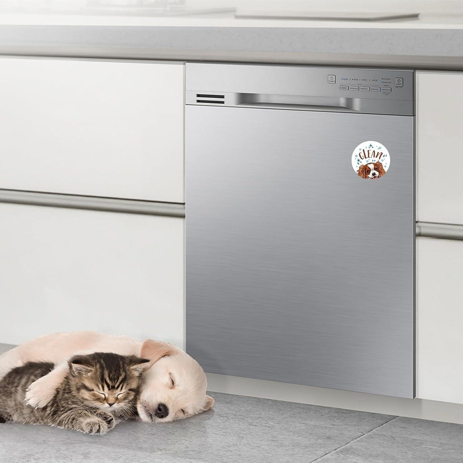 Imán Limpio Sucio para Lavavajillas IVICOO - Patrón Cachorro 9x9cm