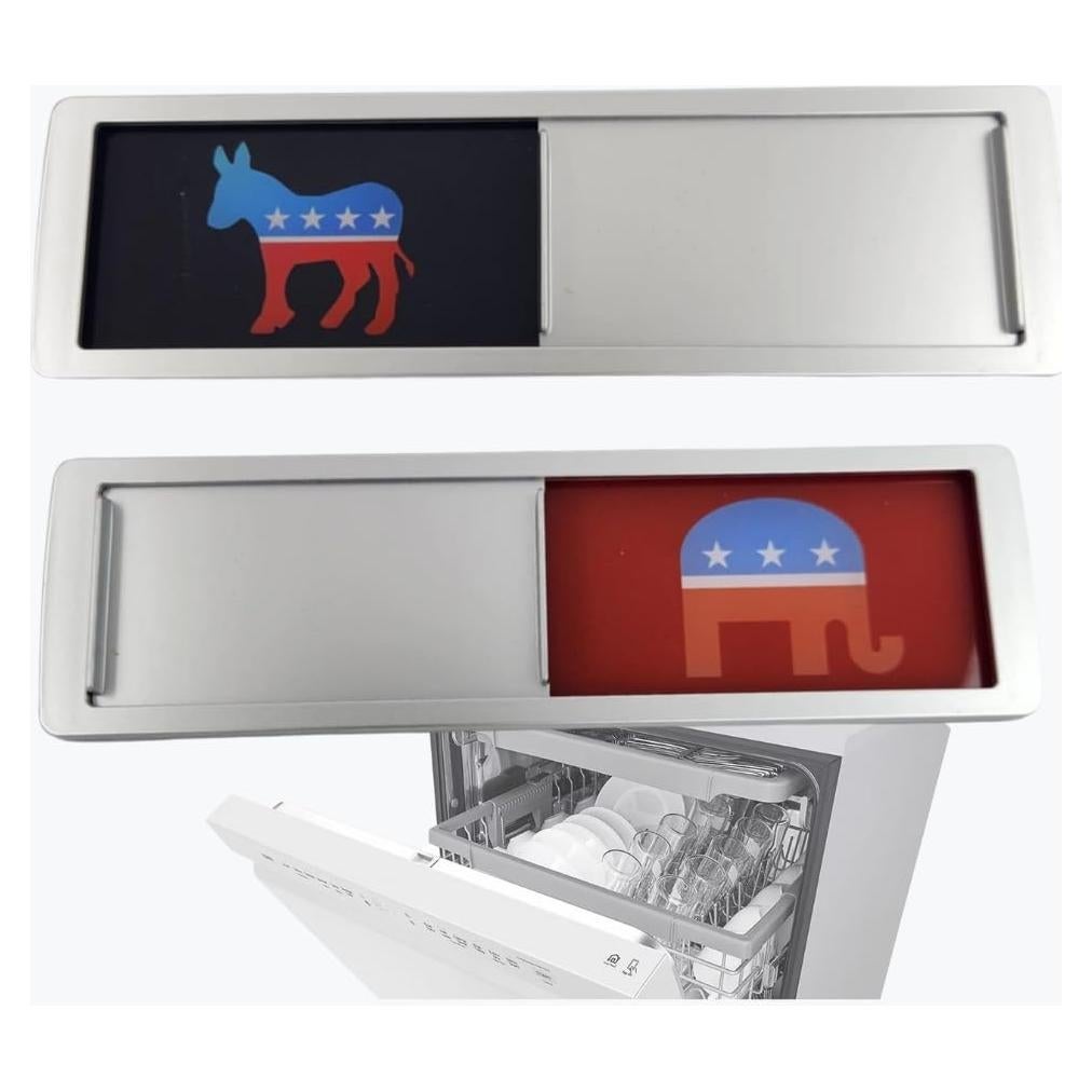 Imán Político Divertido para Lavavajillas Limpio Sucio 17.78x5.08cm