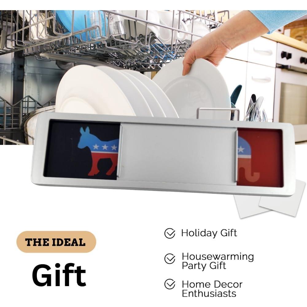 Imán Político Divertido para Lavavajillas Limpio Sucio 17.78x5.08cm