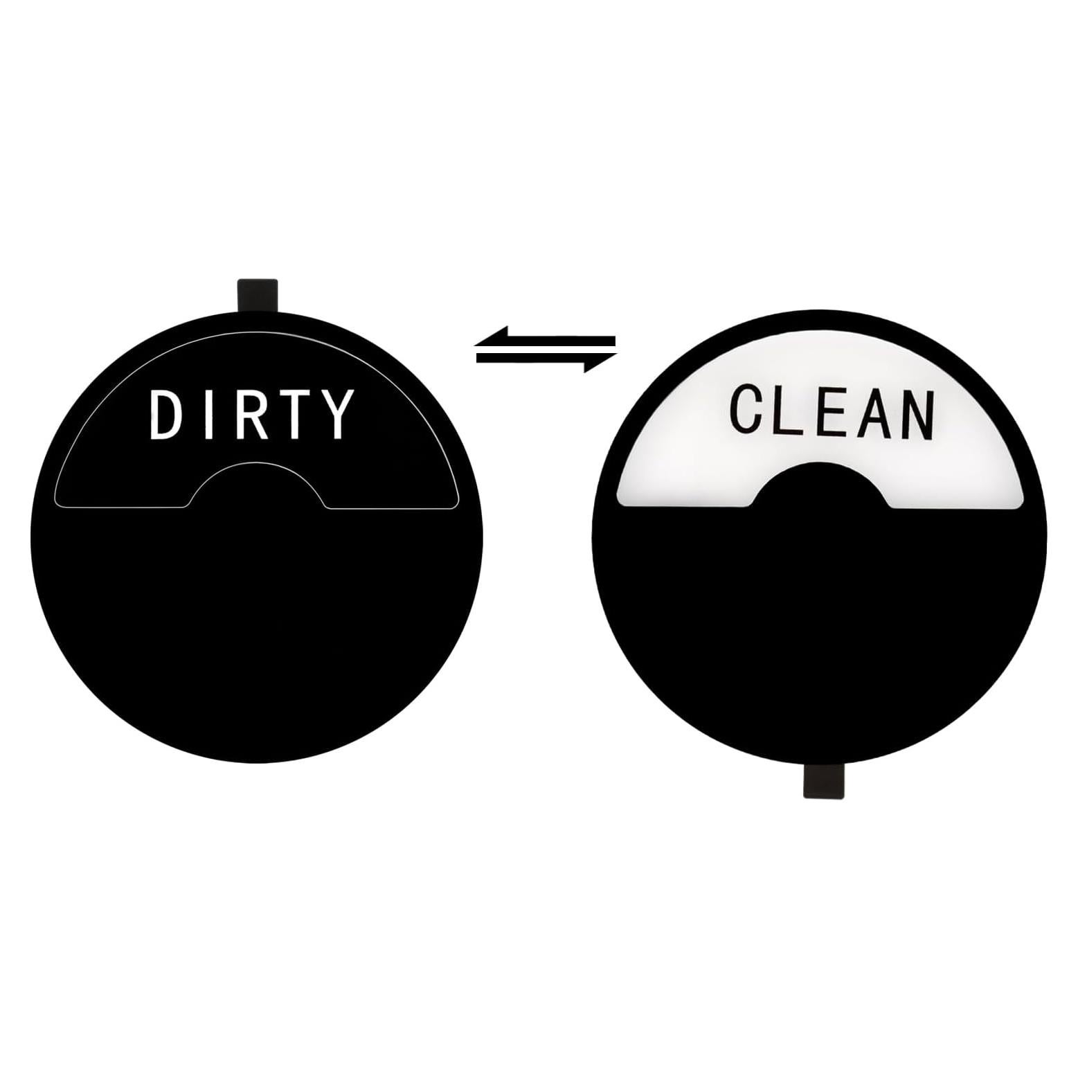 Imán de Lavavajillas Limpio Sucio Kichwit 8.9 cm Negro