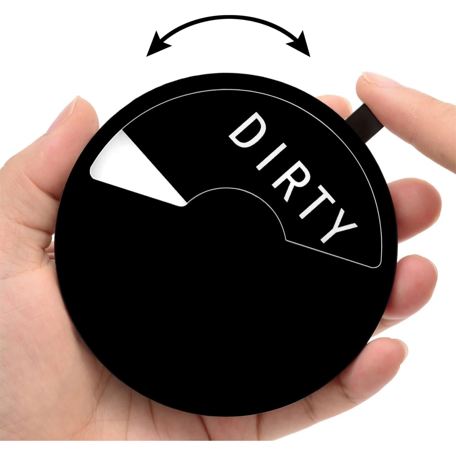 Imán de Lavavajillas Limpio Sucio Kichwit 8.9 cm Negro