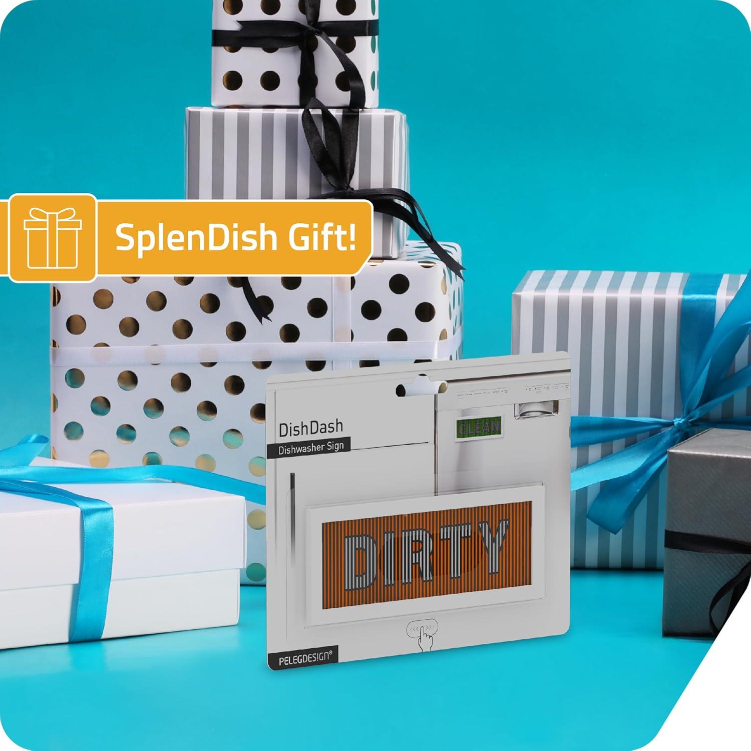 PelegDesign DishDash: Dishwasher Magnet Clean Dirty Sign - Farmhouse Kitchen Decor with Magnetic & Adhesive Options, Kitchen Organization Must Haves