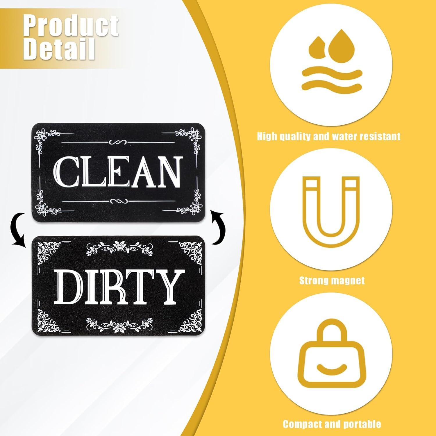 Imán de Lavavajillas Limpio Sucio Qianyu Doble Cara 9.5x5.5cm