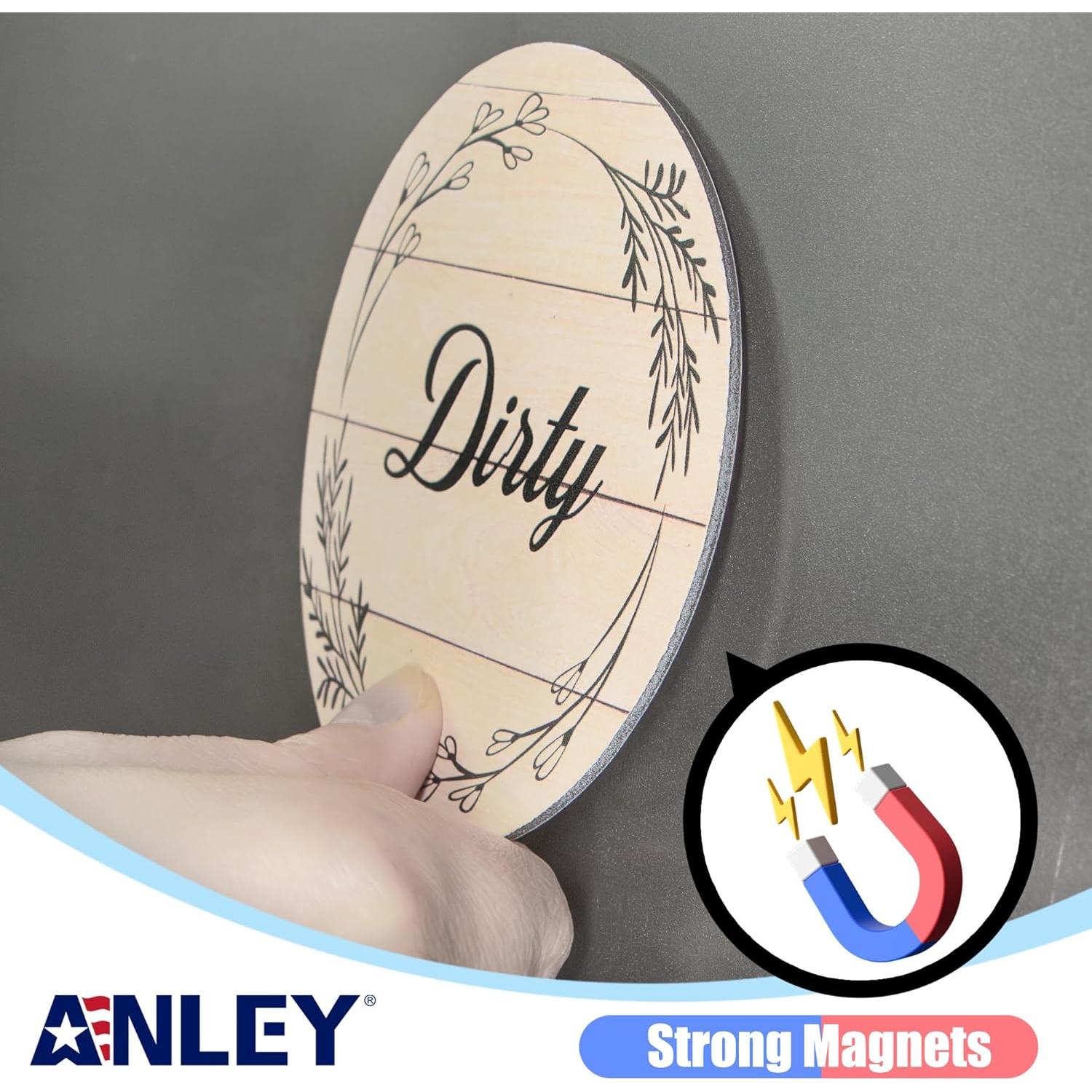 Imán Doble Lado Limpio/Sucio Anley 8.89 cm para Lavavajillas