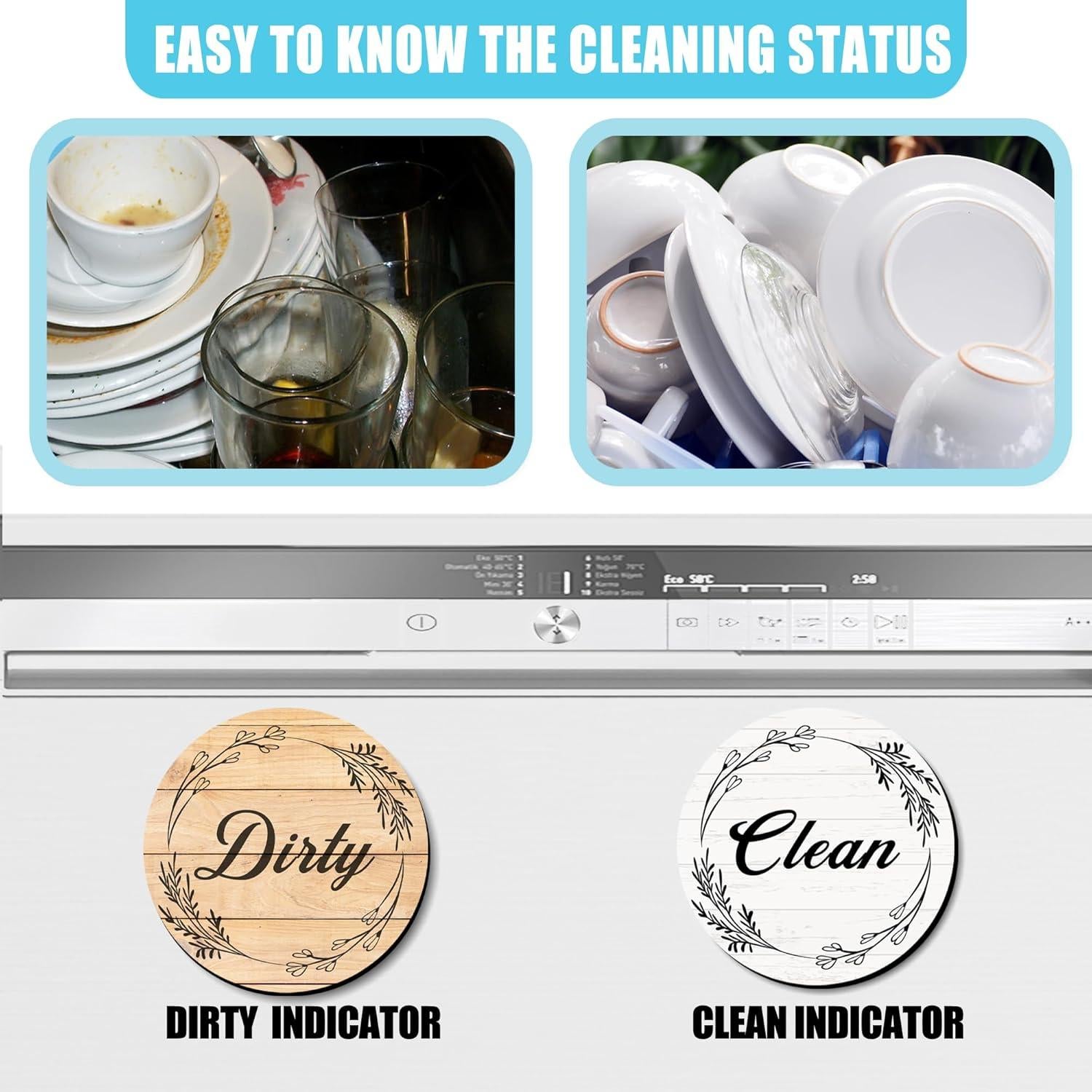 Imán Doble Lado Limpio/Sucio Anley 8.89 cm para Lavavajillas