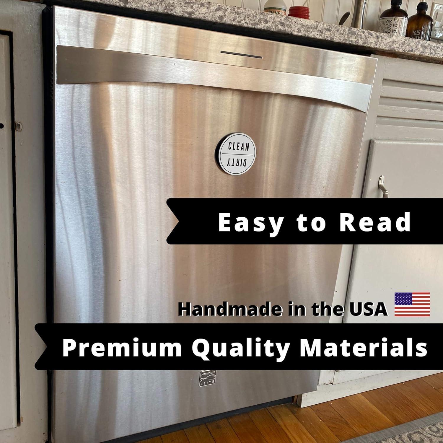 Imán de Lavavajillas Limpio Sucio Acero Inoxidable 7.62 cm