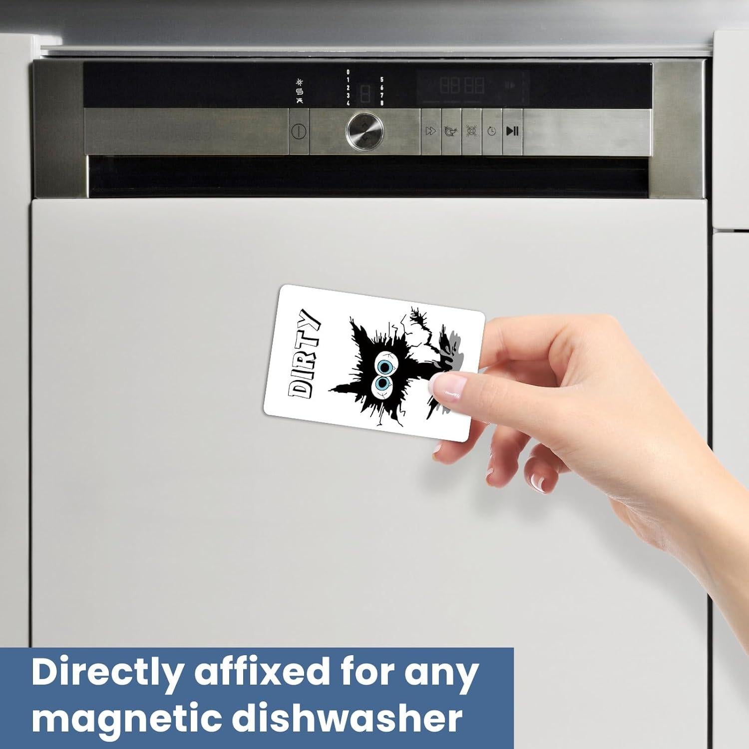 Imán Limpio Sucio HSSPIRITZ Gato Negro 8.9x5.6cm Doble Cara