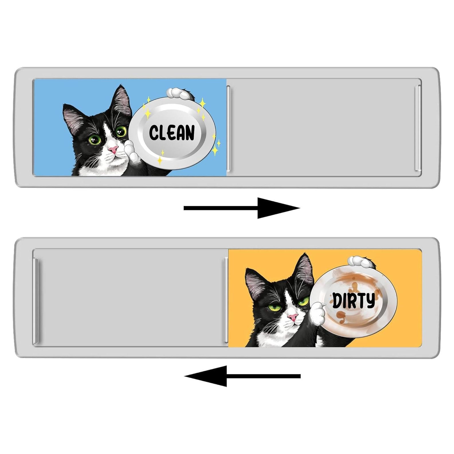 Signo Magnético Limpio Sucio WIRESTER para Lavavajillas Gato Tuxedo