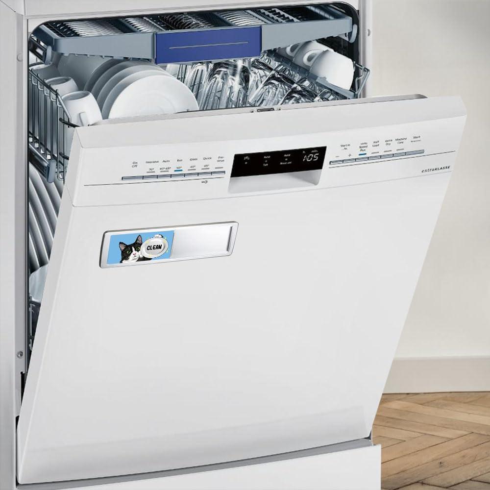 Signo Magnético Limpio Sucio WIRESTER para Lavavajillas Gato Tuxedo