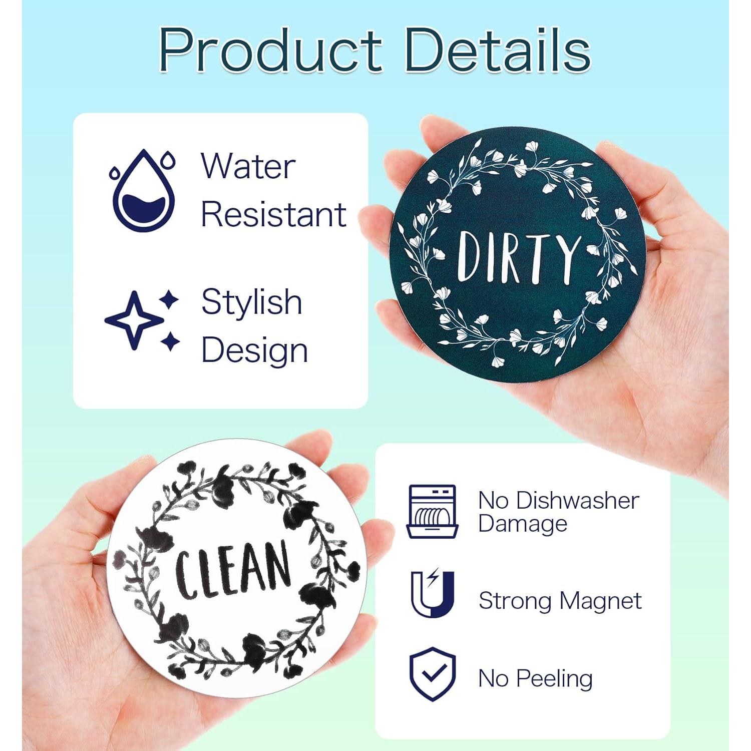 Imán de Lavavajillas Limpio Sucio ValueBargain 8.89cm Verde