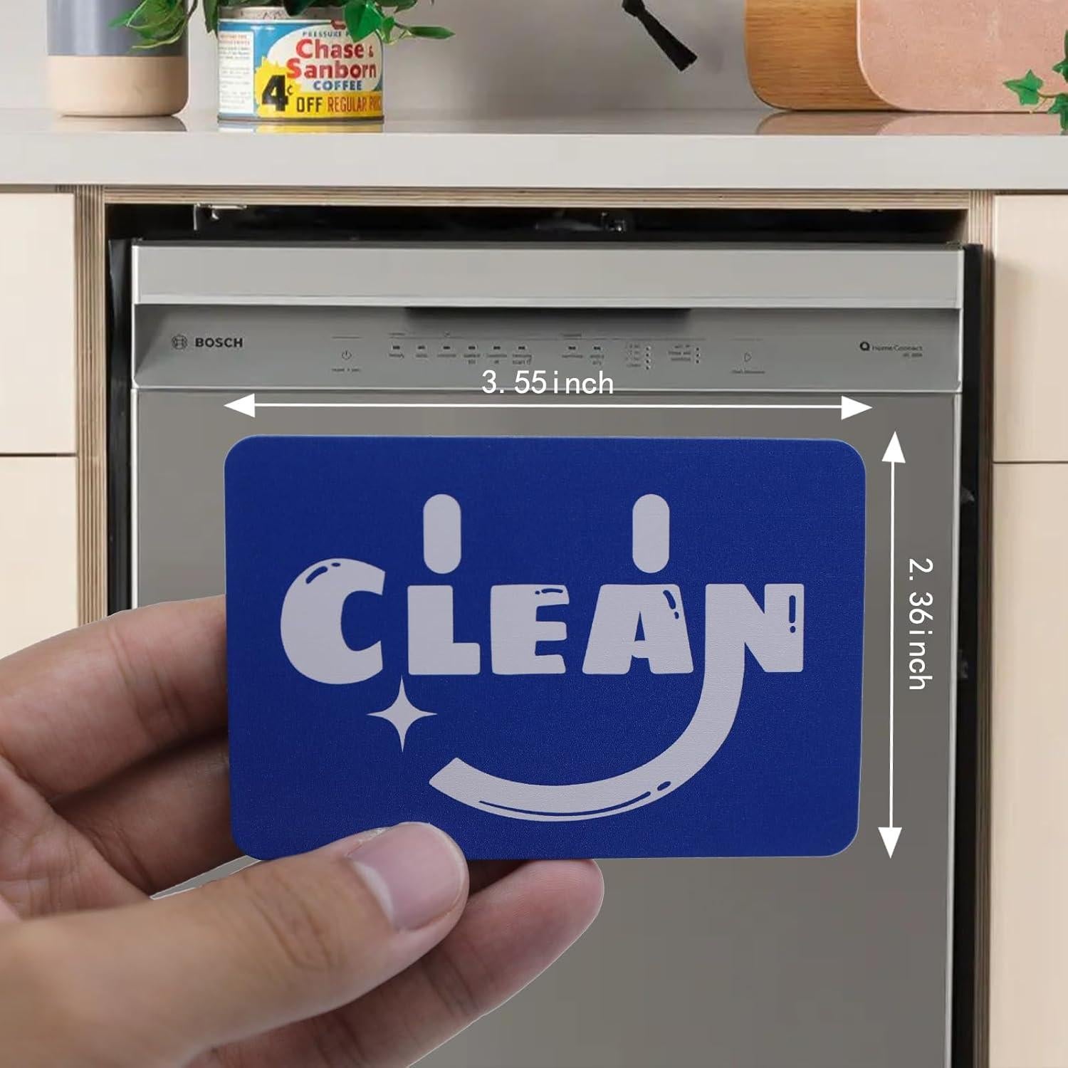 Imán de Lavavajillas TAZOO Limpio Sucio 9x6 cm Magnético